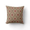 Ikat Tribal Diamond Pattern Khaki Red Tan