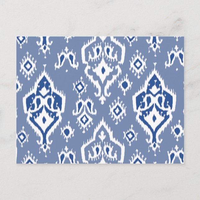 Ikat Tribal Diamond Pattern Postcard (Front)