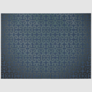 IKAT Tribal Pattern Navy Black Grey Decoupage Art Tissue Paper