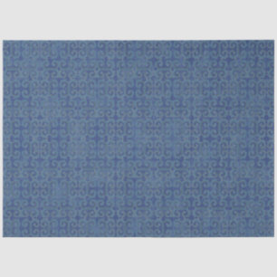 IKAT Tribal Pattern Navy Blue Greek Key Decoupage Tissue Paper