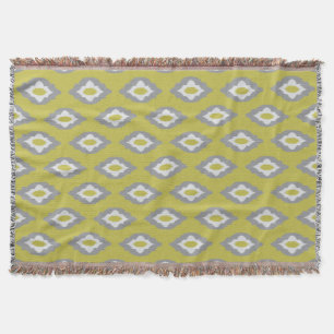 Ikat vintage pattern throw blanket
