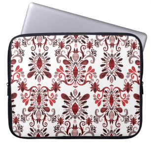 Ikat Watercolor: Tribal Ethnic Seamless. Laptop Sleeve