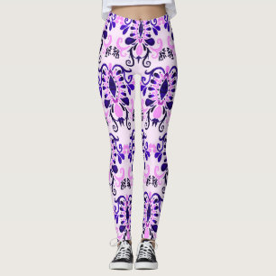 Ikat Watercolor: Tribal Ethnic Seamless Leggings