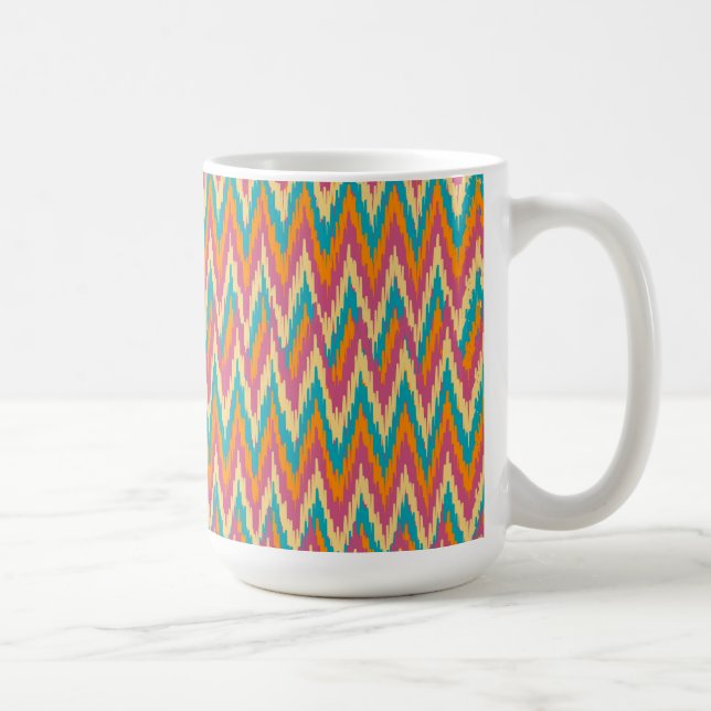 iKat Zigzag Design Spice Colours Coffee Mug (Right)