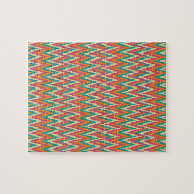 iKat Zigzag Design Spice Colours Jigsaw Puzzle (Horizontal)