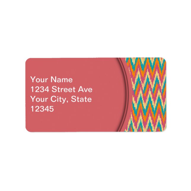 iKat Zigzag Design Spice Colours Label (Front)