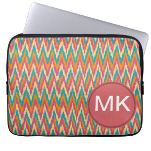 iKat Zigzag Design Spice Colours Laptop Sleeve