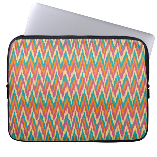 iKat Zigzag Design Spice Colours Laptop Sleeve (Front)
