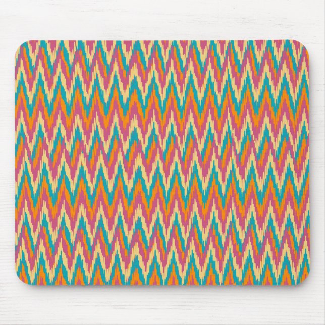 iKat Zigzag Design Spice Colours Mouse Mat (Front)