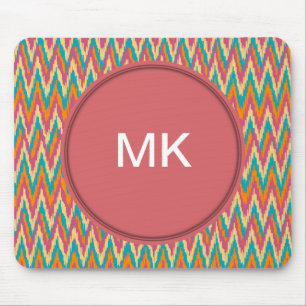iKat Zigzag Design Spice Colours Mouse Mat