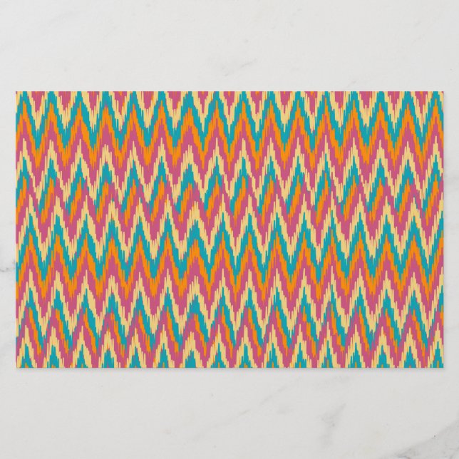 iKat Zigzag Design Spice Colours Stationery (Front)