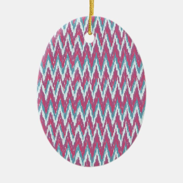 ikat zigzag effect12.ai ceramic tree decoration (Front)
