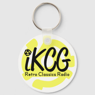 iKCG Logo with 45 Adapter Keychain
