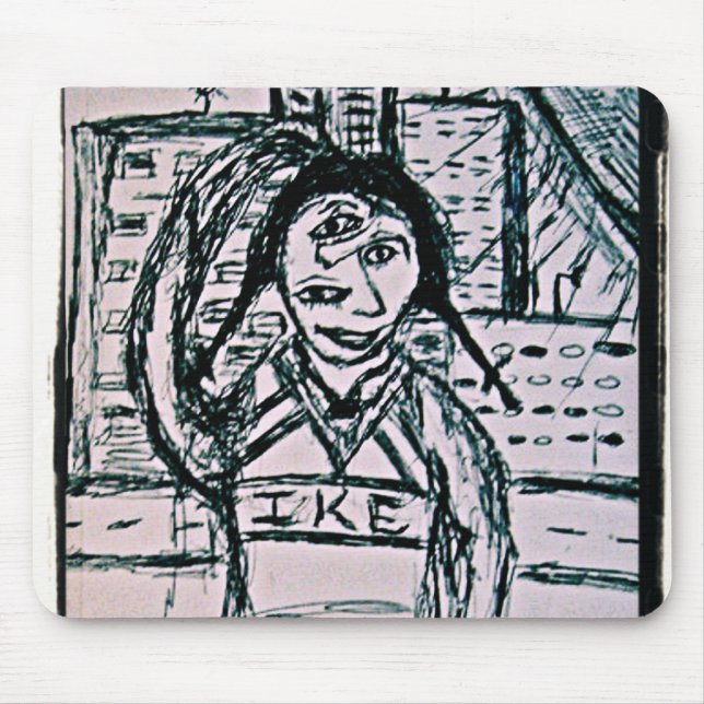 IKE Cheerleader Mouse Mat (Front)