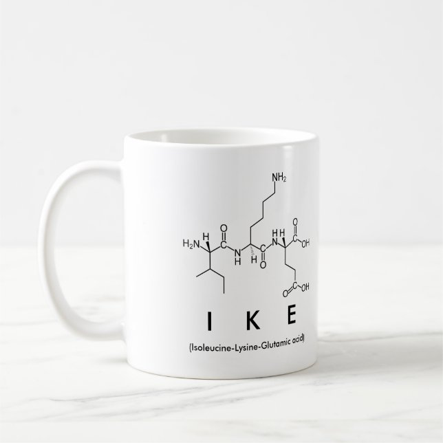 Ike peptide name mug (Left)