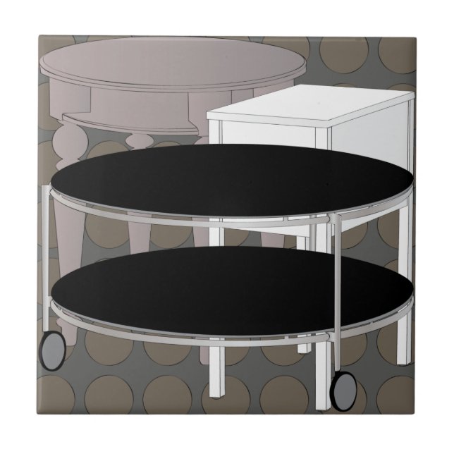 Ikea Furniture Tabels Brown TIle (Front)