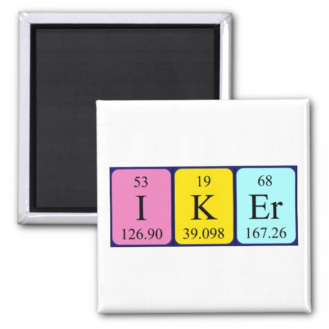 Iker periodic table name magnet (Front)