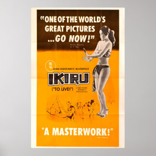 Ikiru 1952 Movie POSTER PRINT A5-A1 Akira Kurosawa