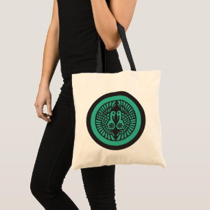 Ikko Ikki Mon Japanese clan dark grey on green Tote Bag