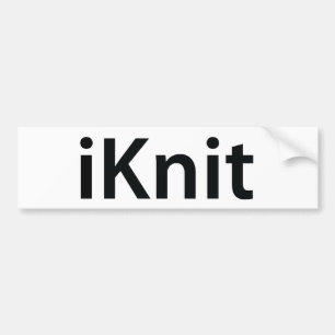 iKnit bumper sticker