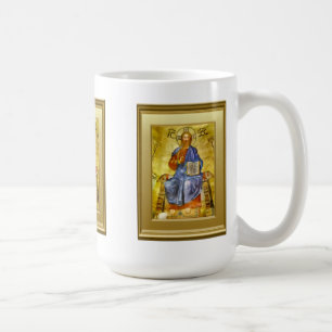 Ikon of Christ with a gospel book,  Orthodox Coffee Mug