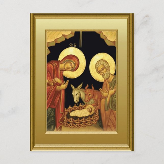 Ikon of the Nativity Postcard (Front)