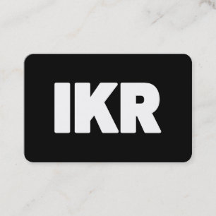 IKR   Text Slang Business Card