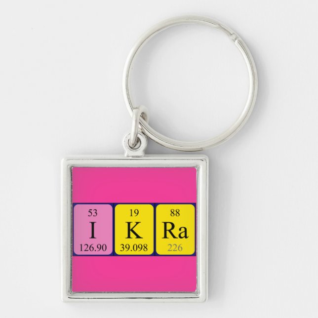 Ikra periodic table name keyring (Front)