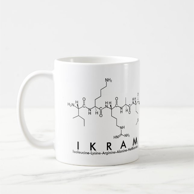 Ikram peptide name mug (Left)