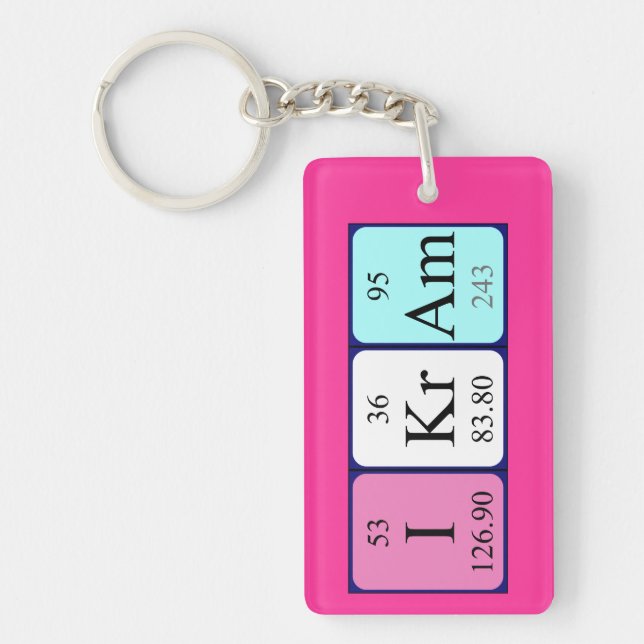 Ikram periodic table name keyring (Front)