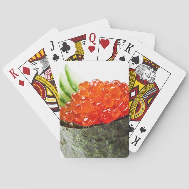 Ikura (Salmon Roe) Gunkan Maki Sushi Playing Cards (Back)