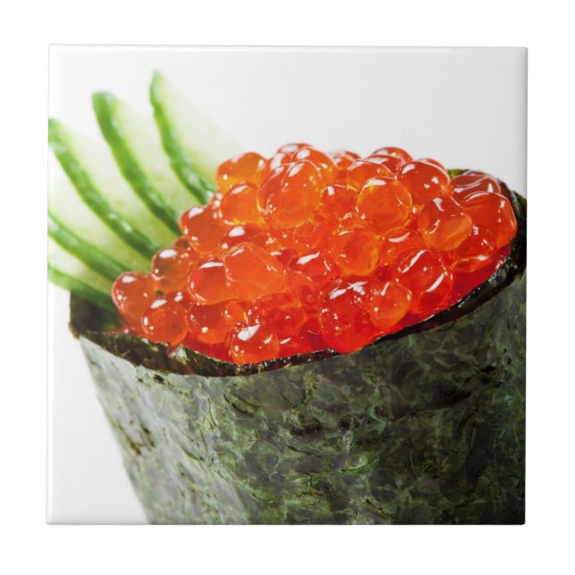 Ikura (Salmon Roe) Gunkan Maki Sushi Tile (Front)