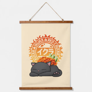 Ikura Salmon Roe Sushi Cat Hanging Tapestry