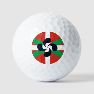 Ikurrina with Lauburu symbol Golf Balls