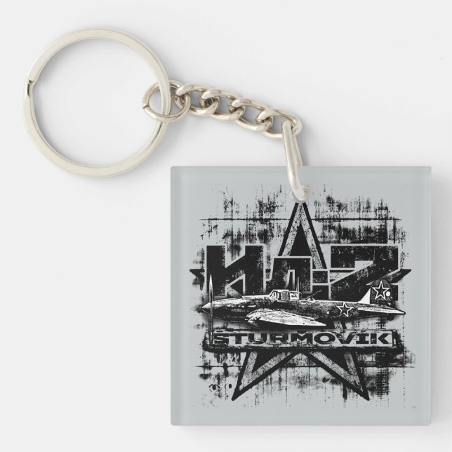 Il-2 Double-Sided Square Acrylic Keychain (Front)