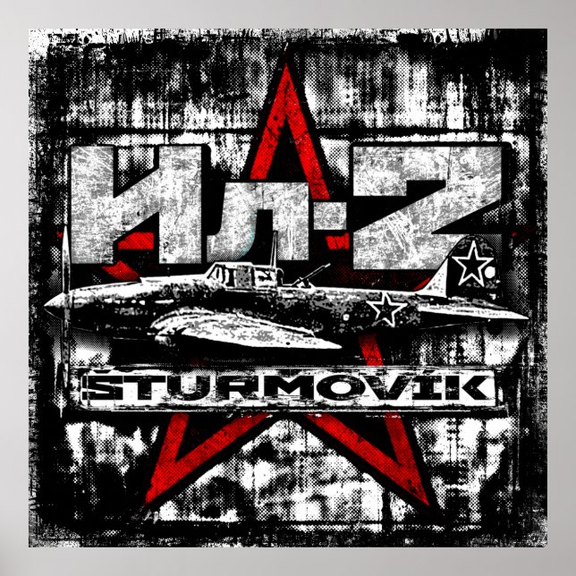 Il-2 Soviet ground attack aircraft Poster (Front)