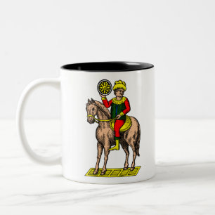Il cavaliere di denari Two-Tone coffee mug