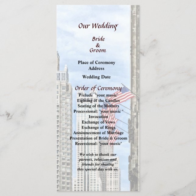 Il - Flags Along Michigan Ave Chicago Programme (Front)