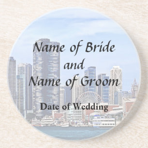 IL - Lake Michigan Near Navy Pier Wedding Products Coaster