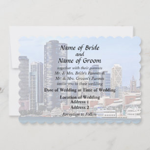IL - Lake Michigan Near Navy Pier Wedding Products Invitation