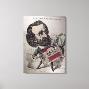 Il Maestro', caricature of the Italian Canvas Print