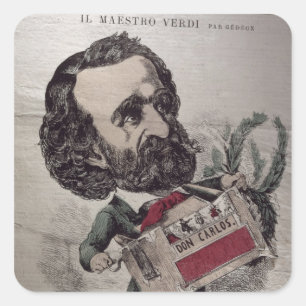 Il Maestro', caricature of the Italian Square Sticker