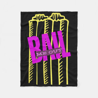 Il Me Out Funny Wickets Cricket T20  Fleece Blanket