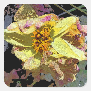 "il passaggio di fiori" square sticker