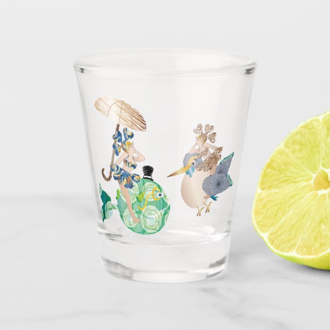 Il pesce che amava l' uccellino shot glass (Front)