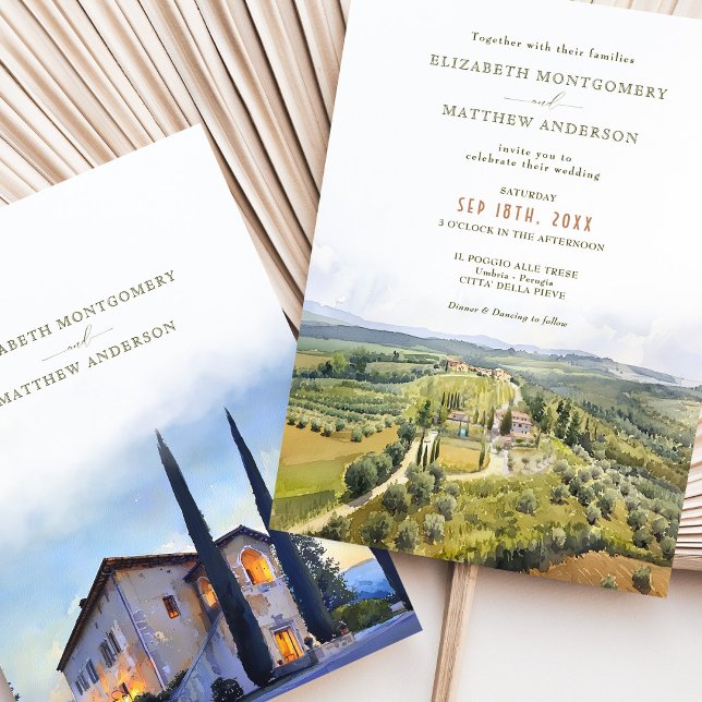 Il Poggio Alle Trese Italy Destination Wedding Invitation (Creator Uploaded)