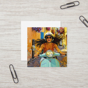  “Il riso del vento” (Laughter of the Wind) Square Business Card