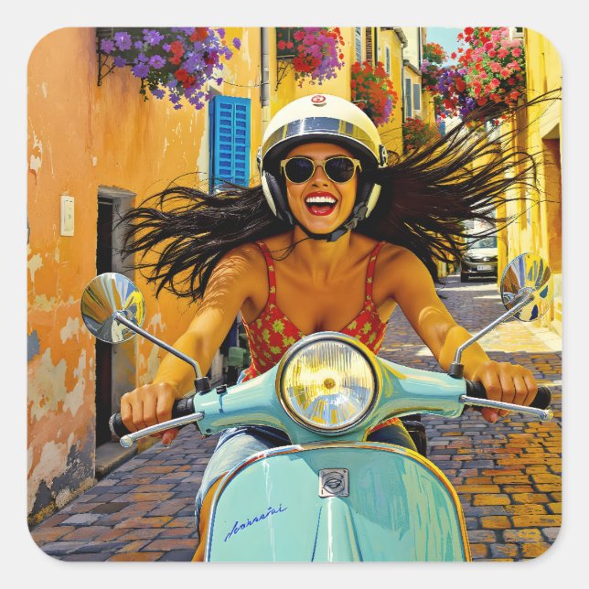  “Il riso del vento” (Laughter of the Wind) Square Sticker (Front)