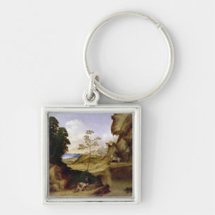 Il Tramonto (The Sunset) (oil on canvas) Key Ring