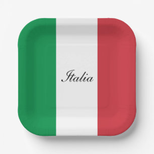 Il Tricolore - The Flag of Italy Paper Plate